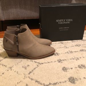 Simply Vera-Vera Wang Faux Suede Ankle Boots